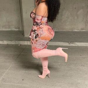 Womens two piece floral set